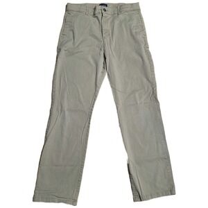 The Childrens Place Husky Twill Pants Boy's Size 14 Khaki Adjustable Waist
